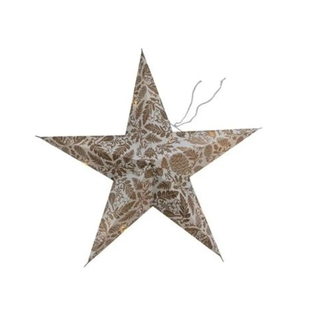 18" LED Paper Star Ornament // 4 Styles