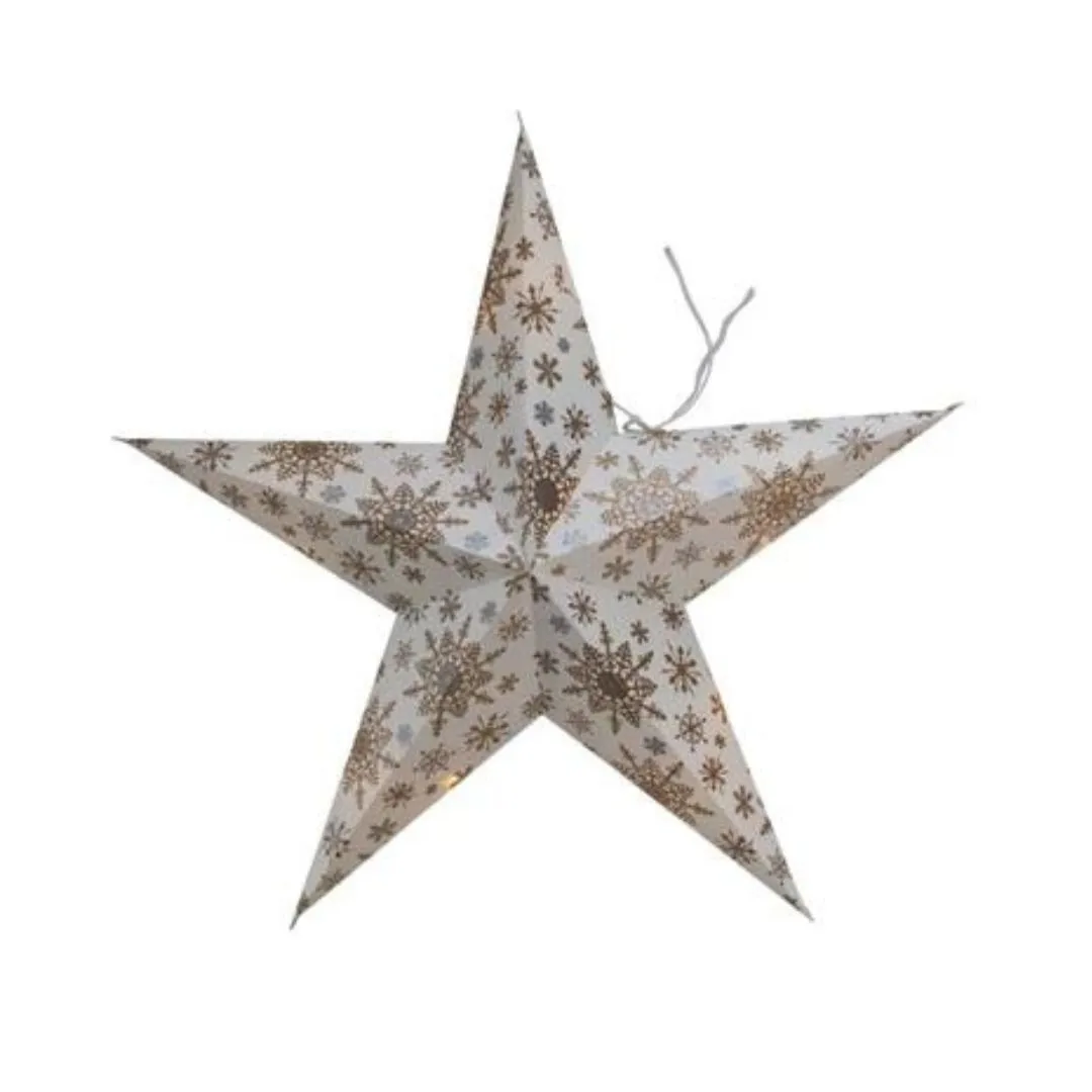 18" LED Paper Star Ornament // 4 Styles