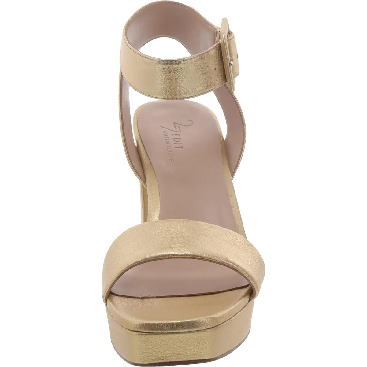 27 Edit Womens Jaselle Leather Square Toe Dress Sandals
