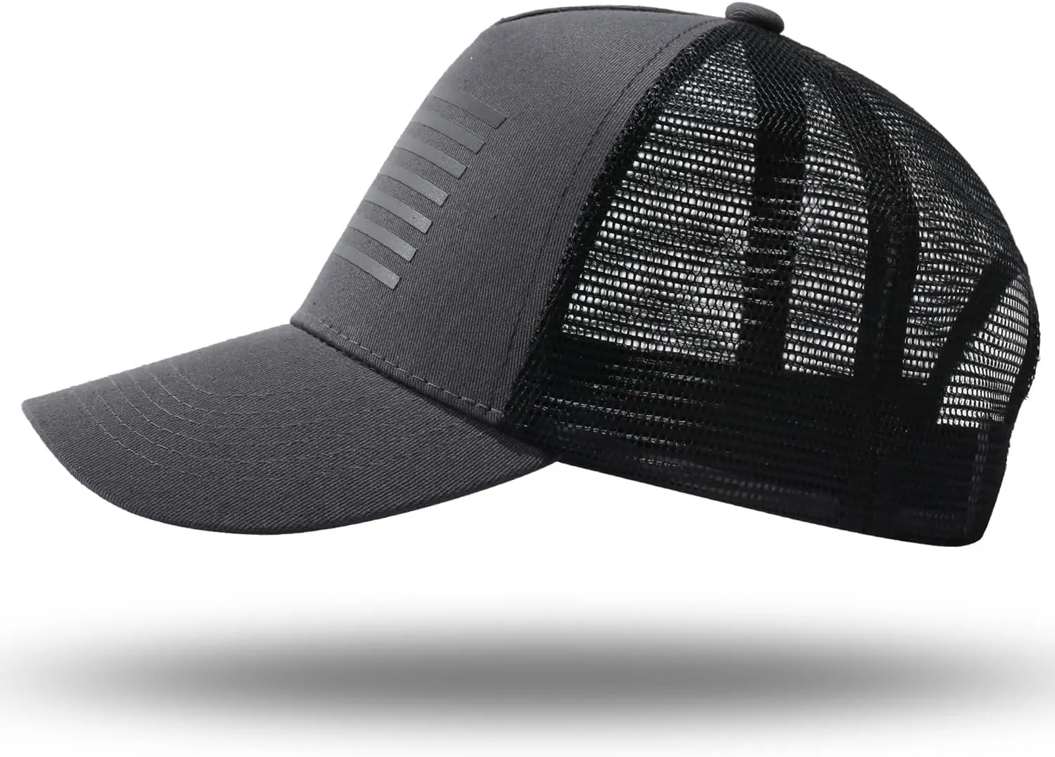 American Flag Trucker Hat - Snapback Hat, Baseball Cap for Men Women - Breathable Mesh Side, Adjustable Fit - for Casual Wear