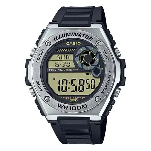 Casio Digital Black Resin Band Watch MWD100H-9A MWD-100H-9A