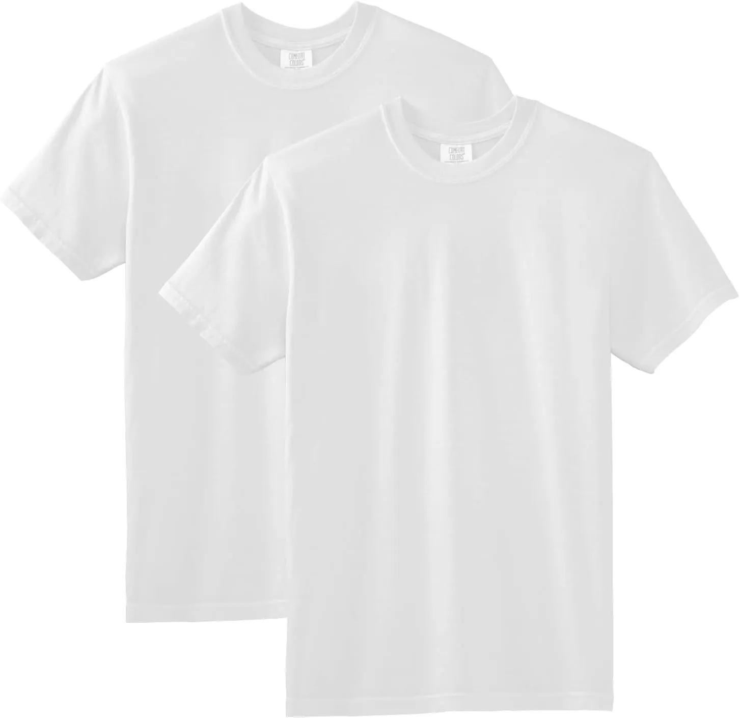 Comfort Colors Adult Short Sleeve Tee, Style G1717, White (2-pack), X-Large
