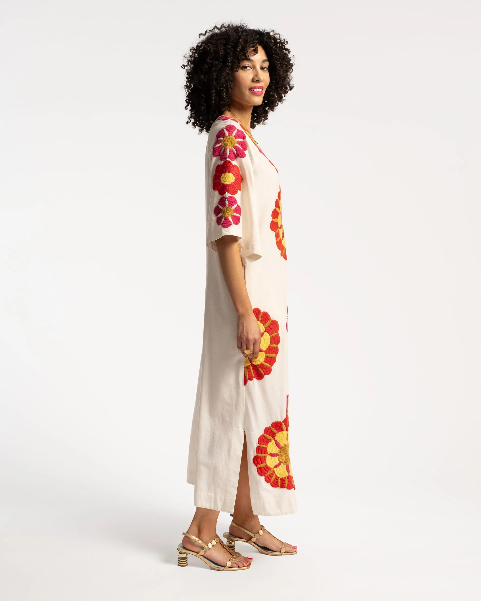Delightful Caftan Sunrise Oyster Multi