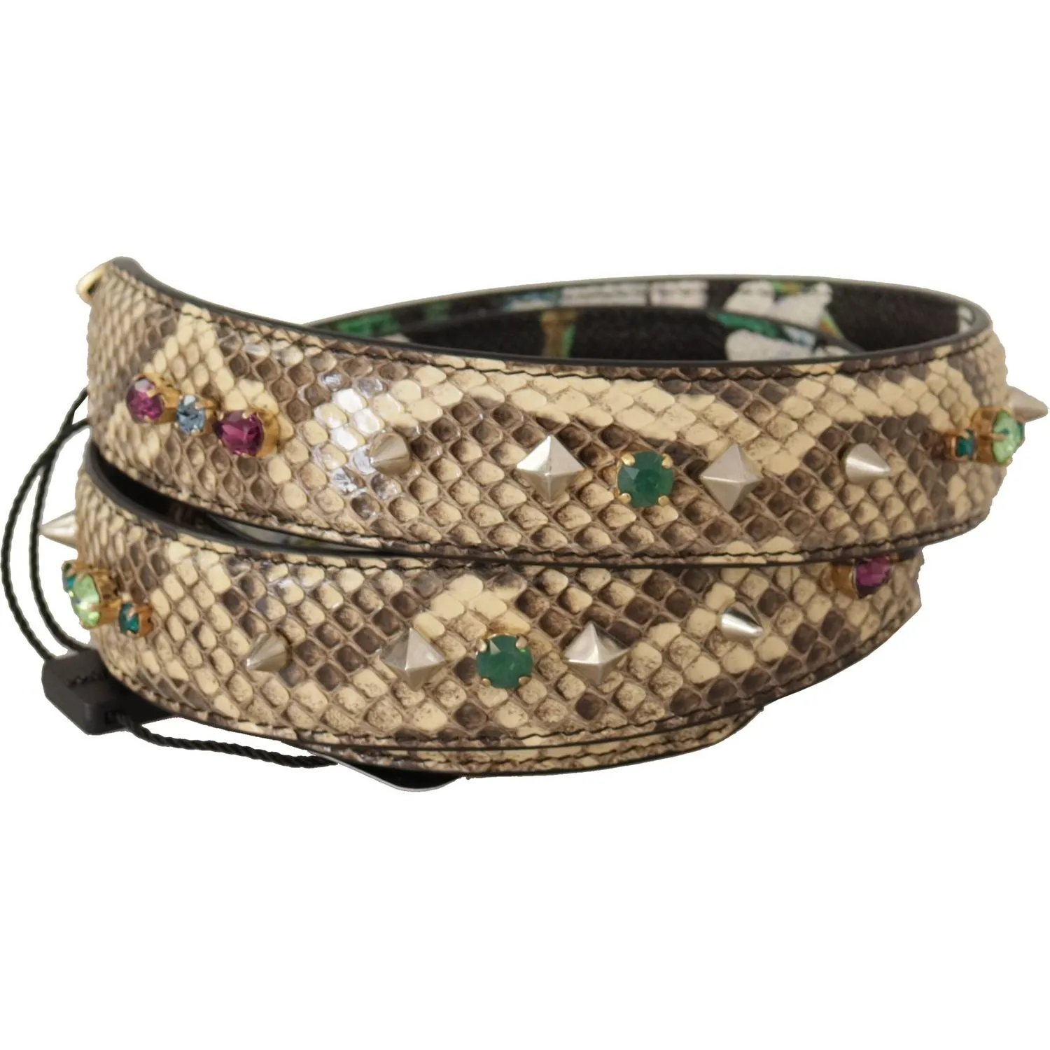 Dolce & Gabbana Elegant Beige Python Leather Shoulder Strap