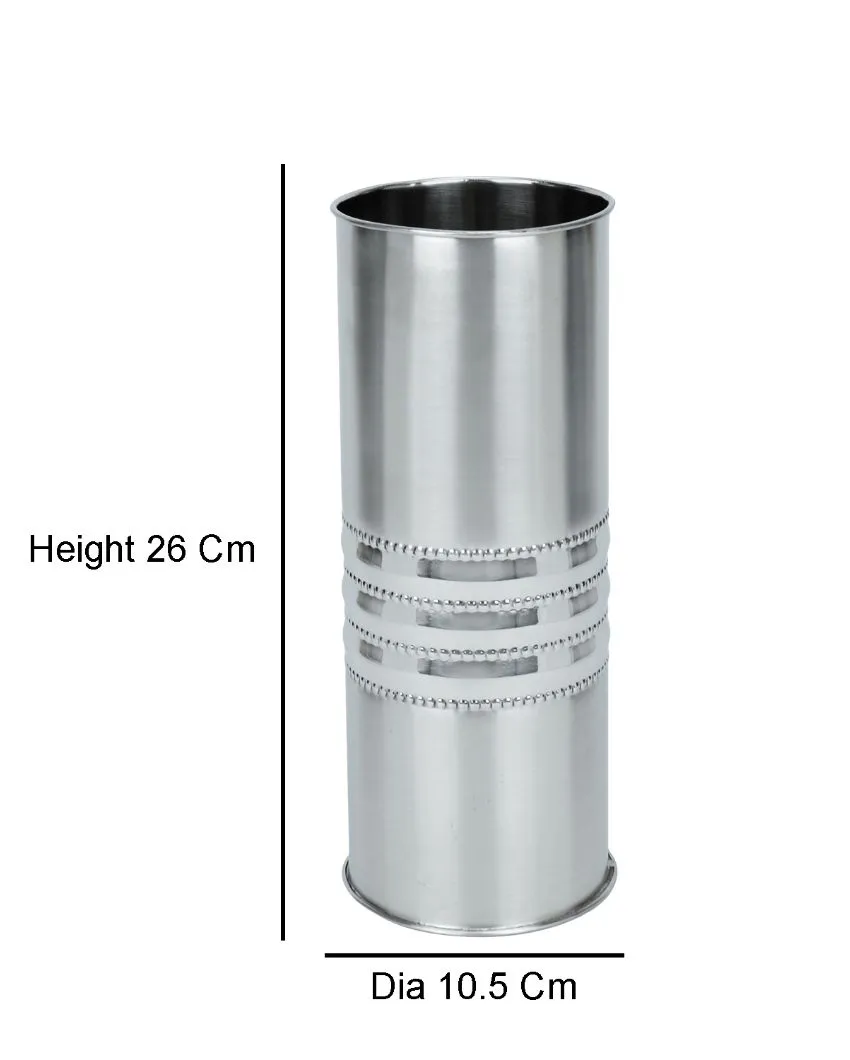 Dotglow Silver Stainless Steel Flower Vase