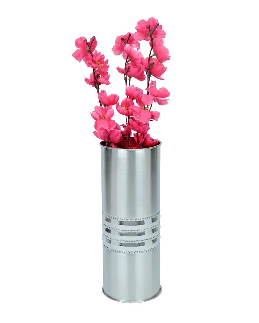 Dotglow Silver Stainless Steel Flower Vase
