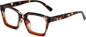 EYLRIM Classic Thick Square Frame Clear Lens Glasses for Women Men Non Prescription Eyeglasses