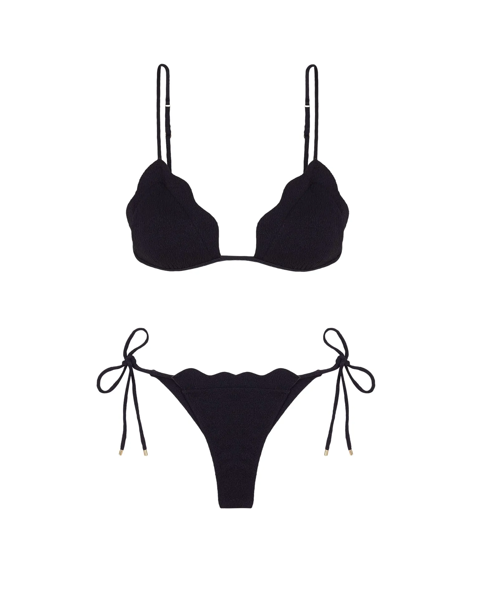 Firenze Lou Parallel Tri Top - Black