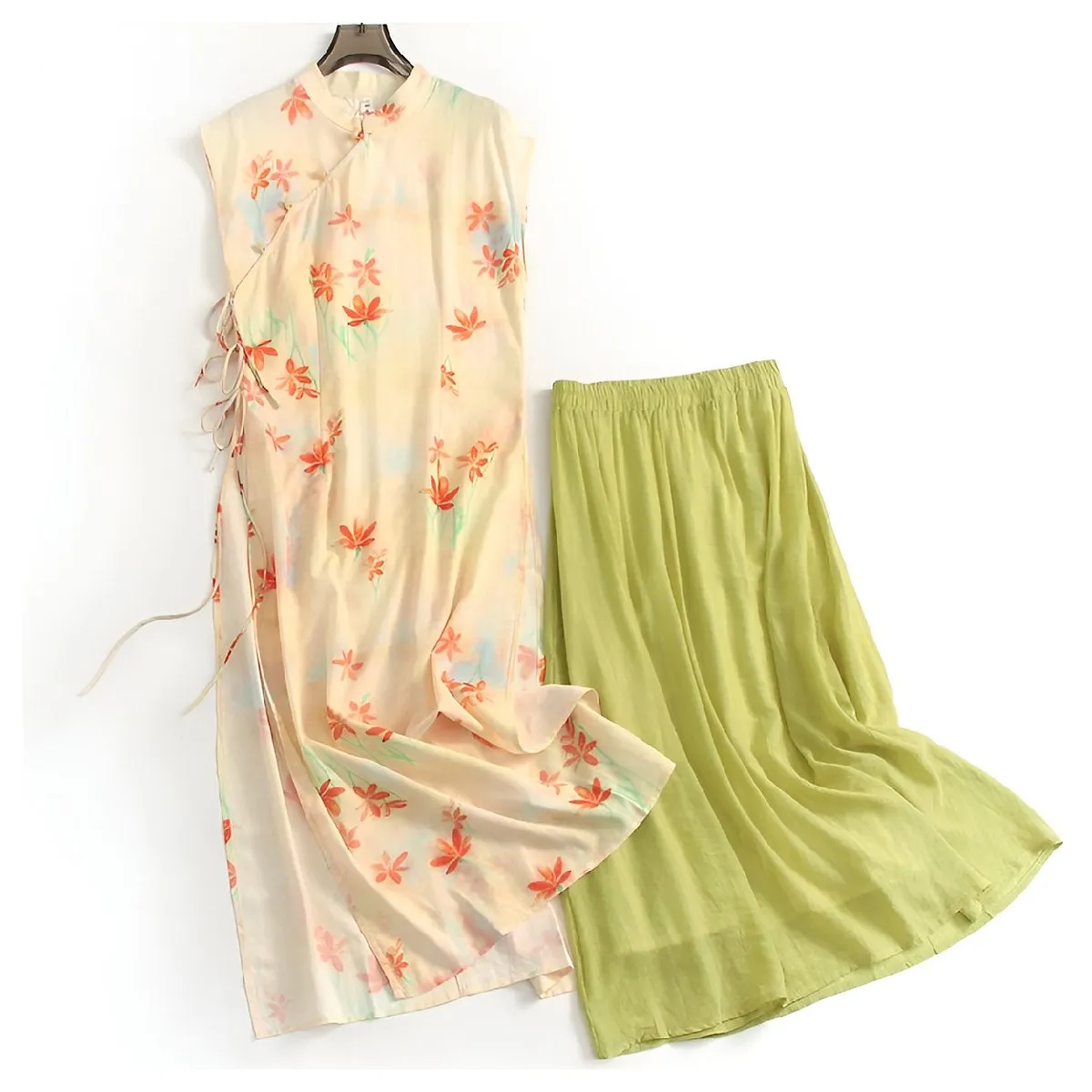 Floral Women's Two Piece Hanfu Dress