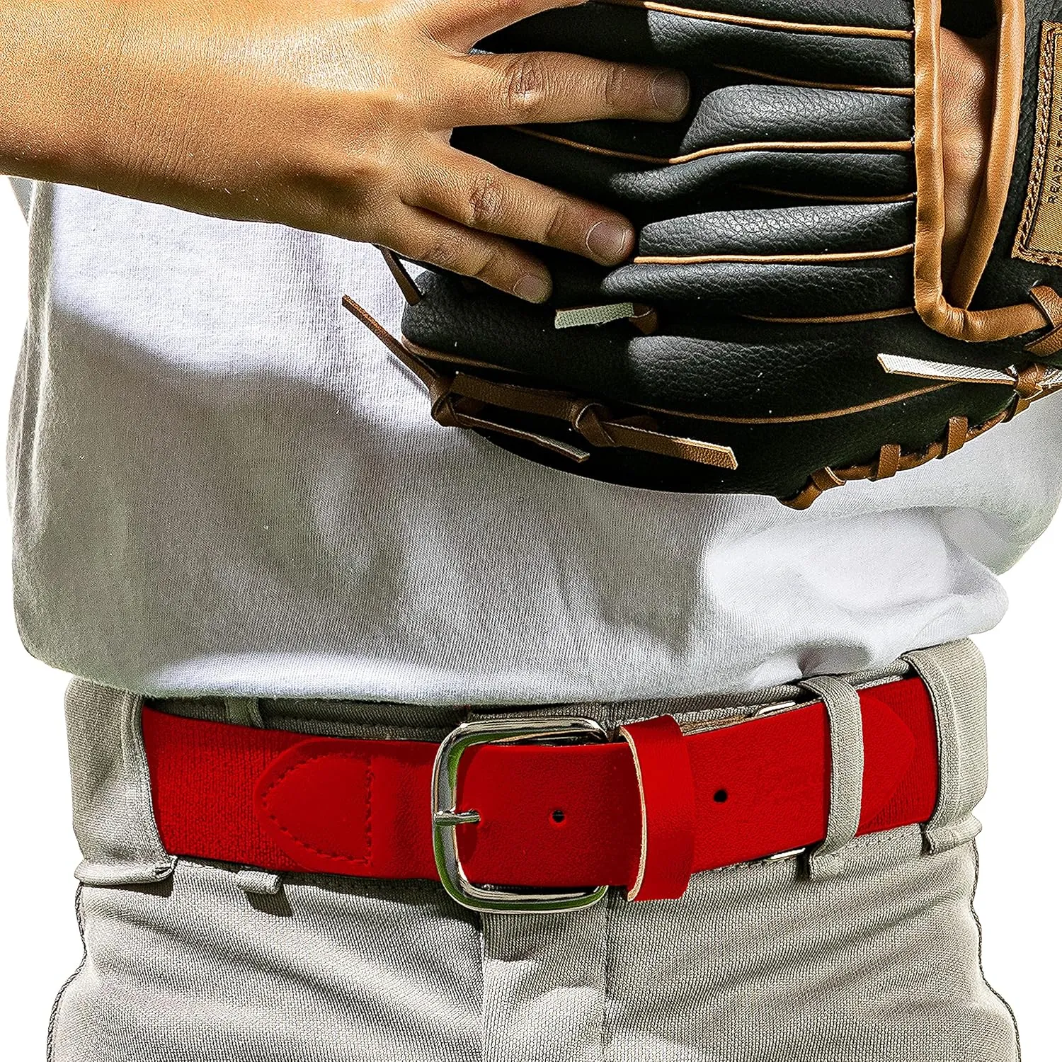 Franklin Sports Baseball Belt - Teeball, Baseball   Softball Belt - Boys   Girls   Adult - Adjustable for Pants - 22" to 48"