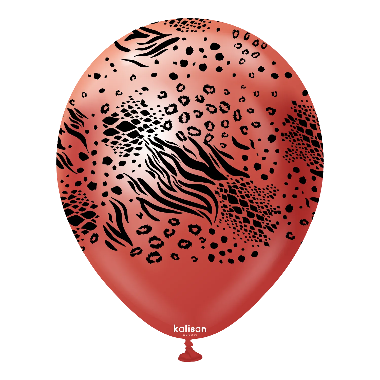 Kalisan 12" Mutant Printed Mirror Red  Latex Balloon, 25 pieces