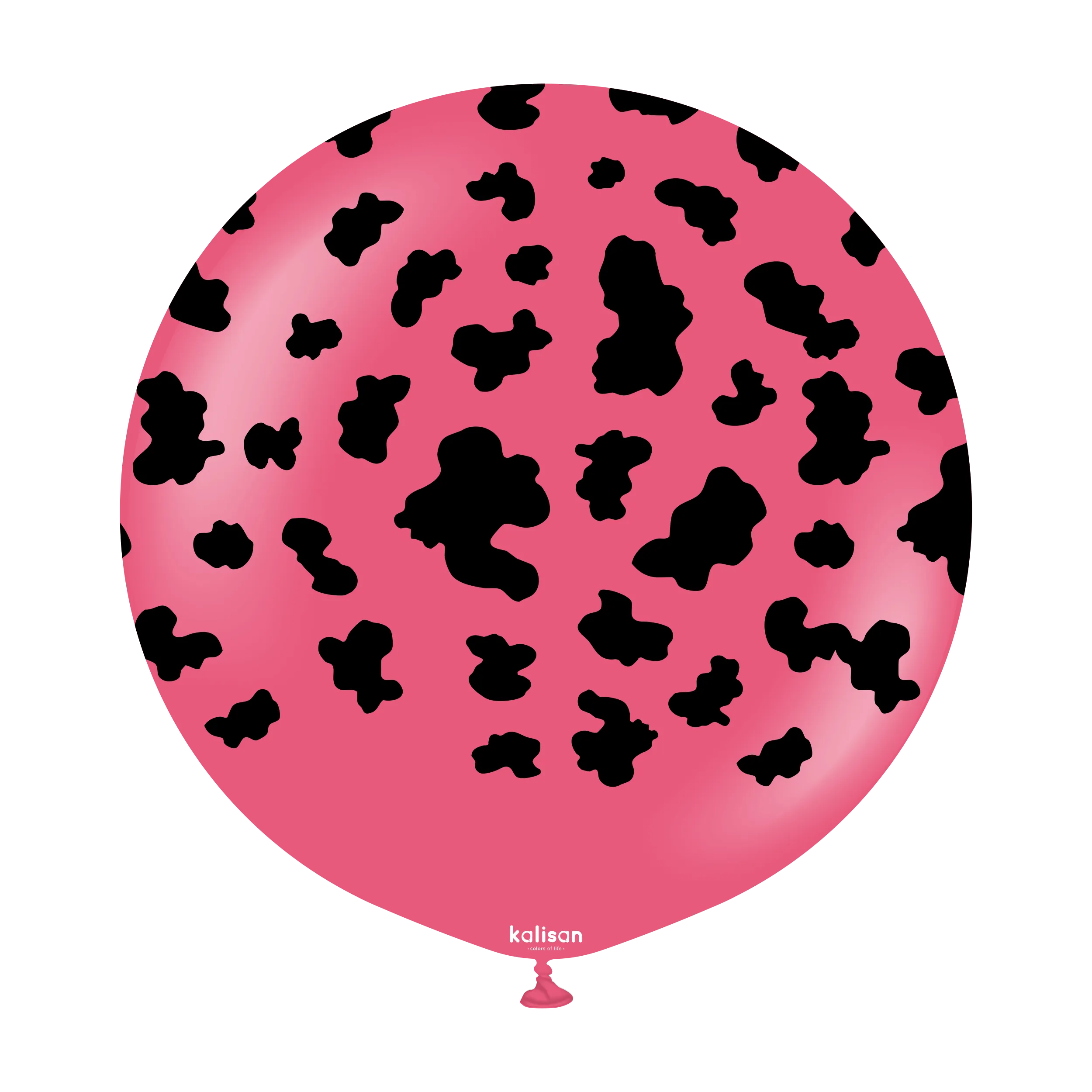 Kalisan 24" Safari Cow Printed Latex Balloon Fuchsia, `1 pieces