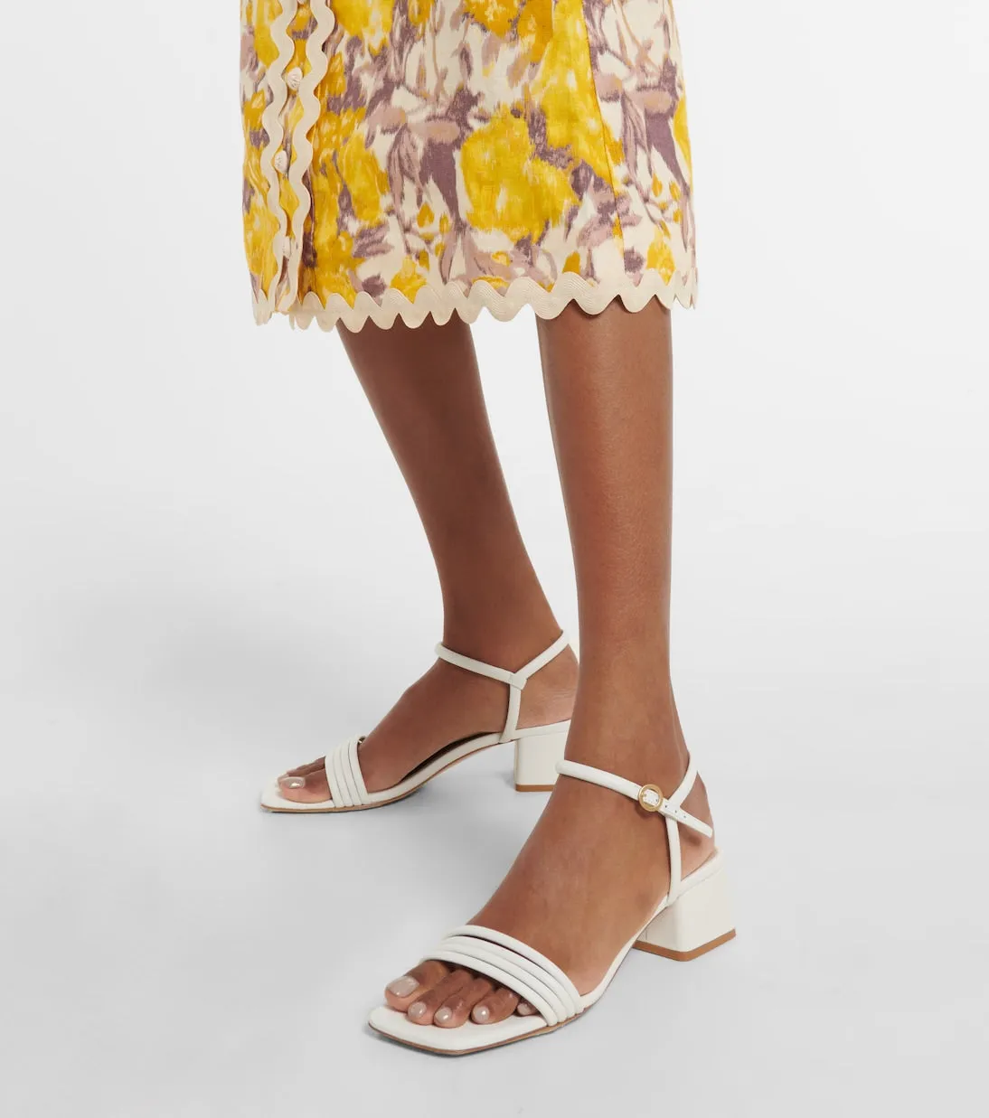 Leather sandals lena 45 Gianvito Rossi, white