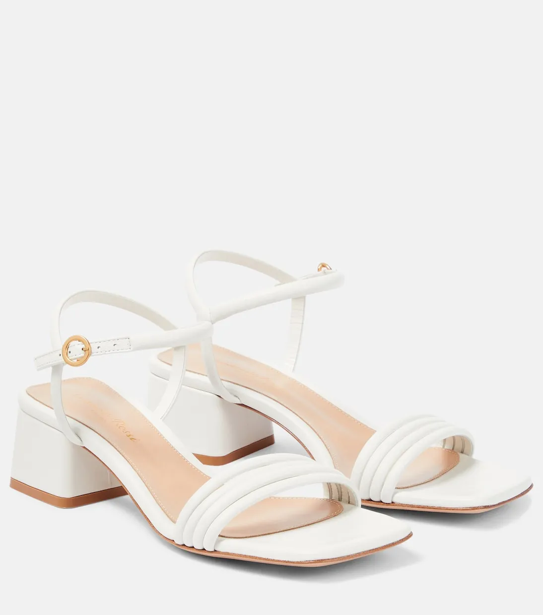 Leather sandals lena 45 Gianvito Rossi, white