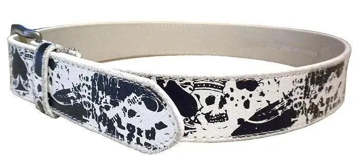 Leather Skull Spade Belt