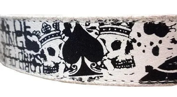 Leather Skull Spade Belt