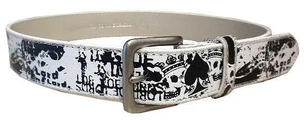 Leather Skull Spade Belt