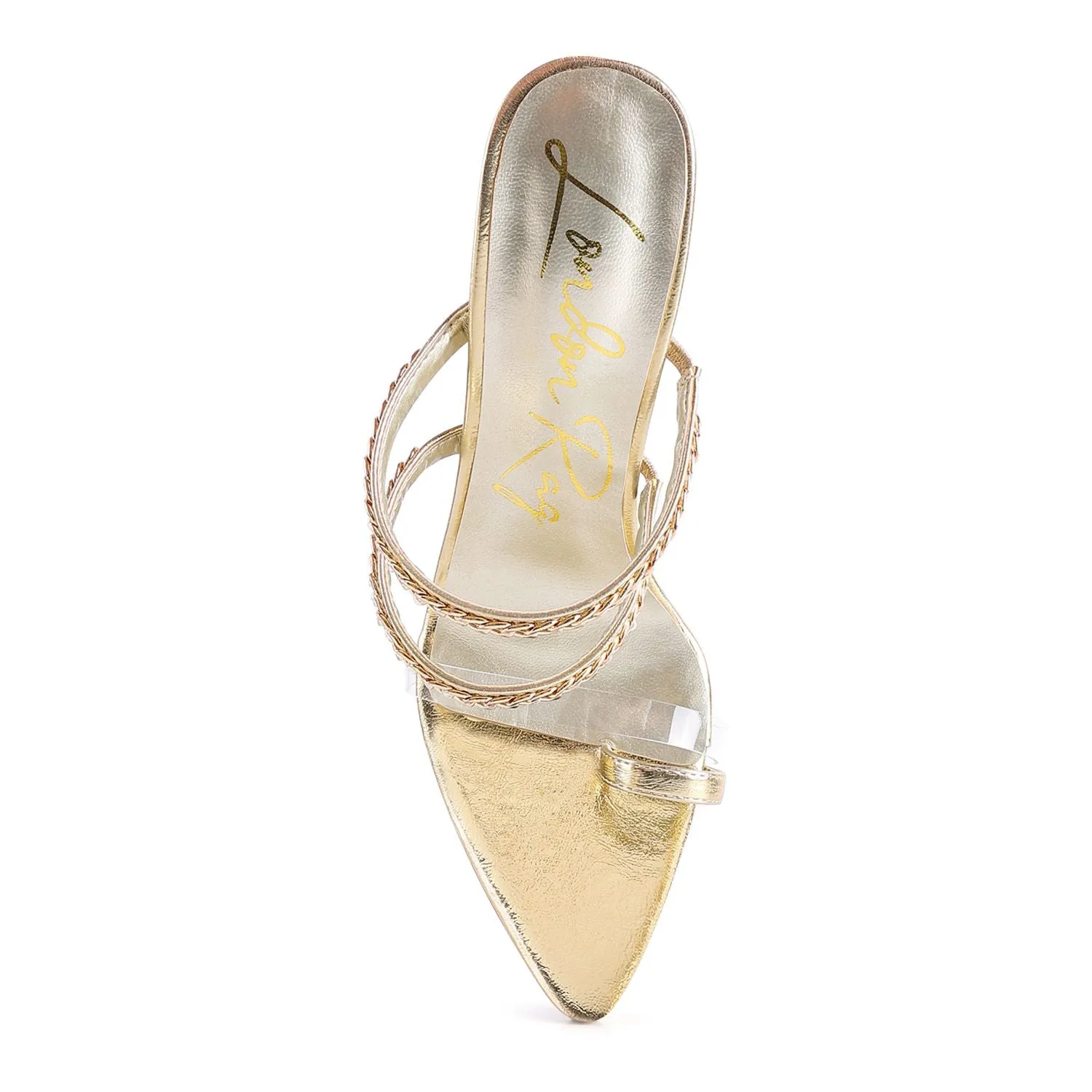 London Rag Tickle Me Women's High Heel Toe Ring Sandals London Rag Gold