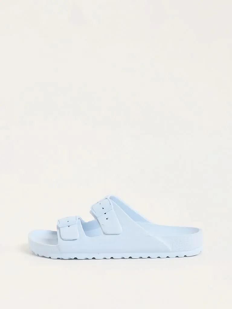 LUNA BLU Blue Buckle-Strap Chunky Flip-Flop