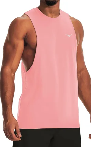 Men's Belief Drop Arm Tank Top Sleeveless Muscle T Shirts Gym Workout Stringers