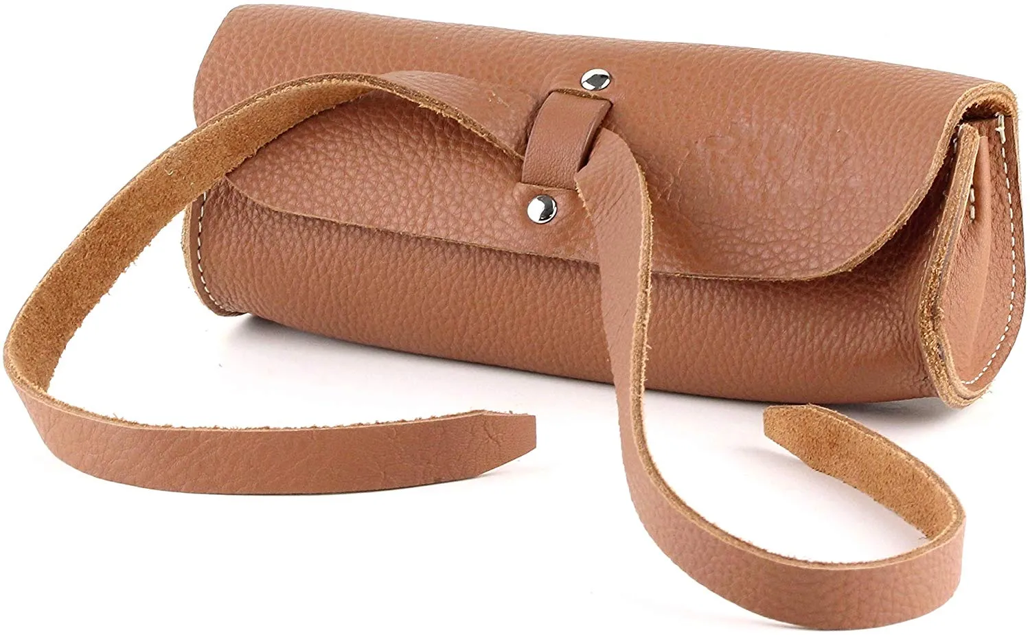Mr. Brog Elegant Full Grain Leather Tobacco Pipe Pouch Rollup - (Small)