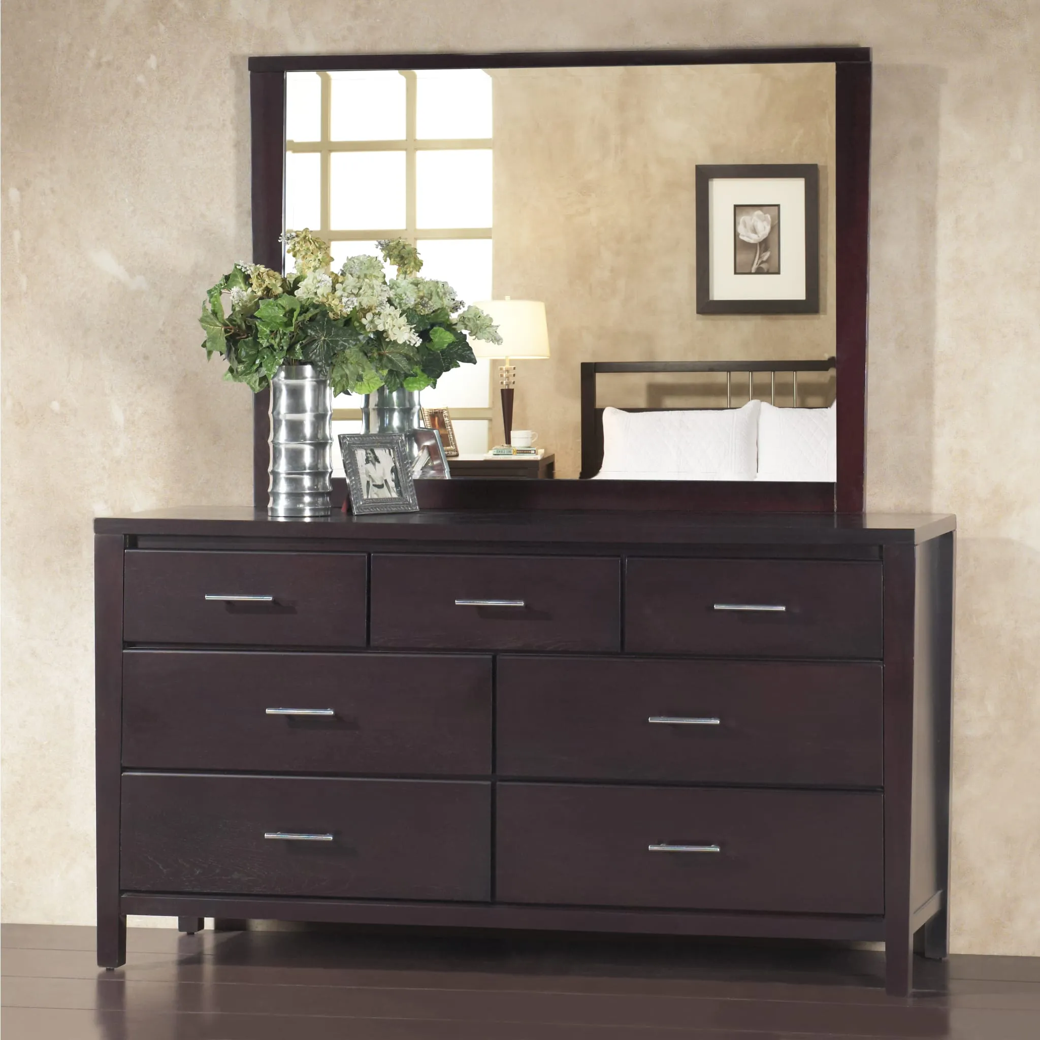 Nevis Landscape Mirror In Espresso