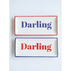 "Darling" Stoneware Plate, 2 Assorted Styles