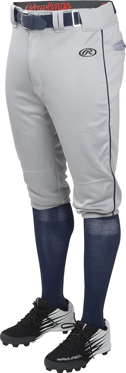 Rawlings Men's Launch Series Baseball Pants | Knicker Fit | Adult Sizes | Piped | Multiple Colors