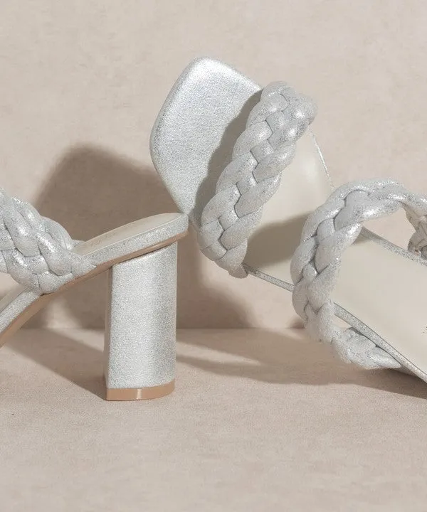 Savannah Metallic Heel Sandal