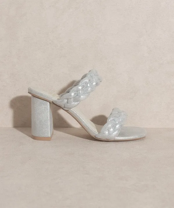 Savannah Metallic Heel Sandal