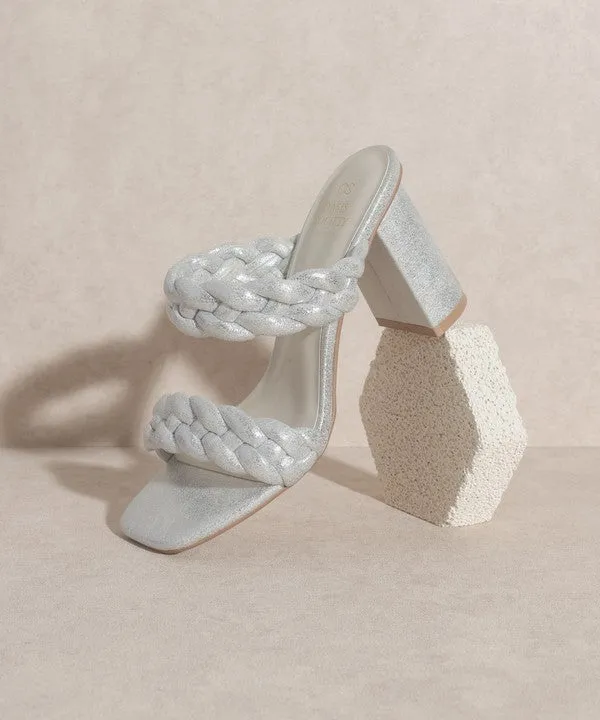Savannah Metallic Heel Sandal