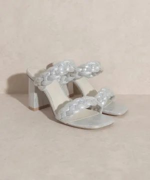 Savannah Metallic Heel Sandal