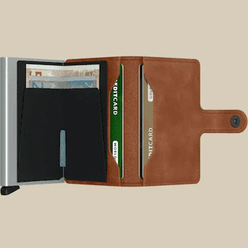 Secrid Miniwallet VINTAGE Cognac & Silver