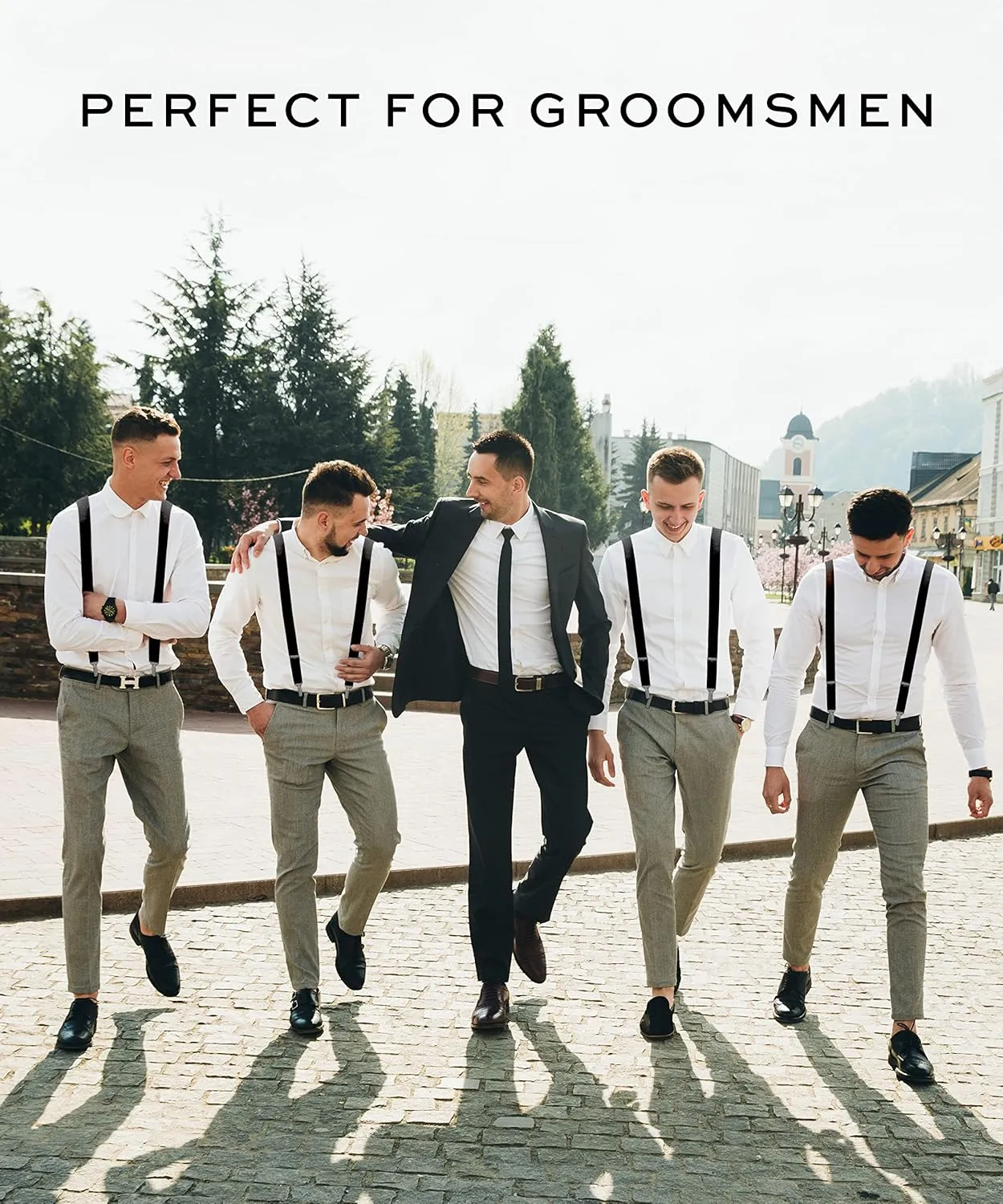 Suspenders for Men, Men's Suspenders, Suspenders Women - Adjustable Size Elastic 1 inch Wide Y Shape Costume Suspenders