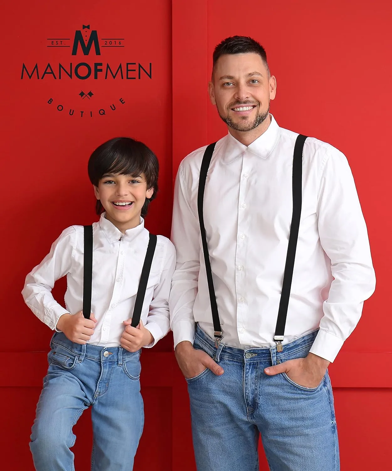 Suspenders for Men, Men's Suspenders, Suspenders Women - Adjustable Size Elastic 1 inch Wide Y Shape Costume Suspenders