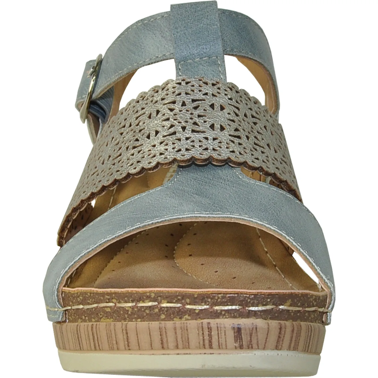 VANGELO Women Sandal FAITH Wedge Sandal Blue